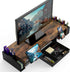 Simple Houseware Rustic Brown Desk Dual Monitor Stand Riser with Drawer