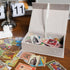 Linen Photo Storage Box 4x6, Beige Memory Box for Photos, Pictures, Certificates, Scrapbooking Supplies, Keepsakes,