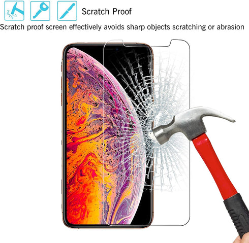 Ailun Tempered Glass Screen Protector for iPhone 11 Pro/Xs/X, 5.8" Display, 3 Pack, 2.5D Edge, Case Compatible.