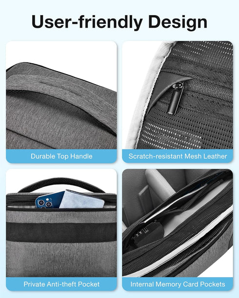BAGSMART Small Camera Sling Bag for Photographers, Compact Camera Shoulder Bags for DSLR/SLR/Mirrorless Cameras
