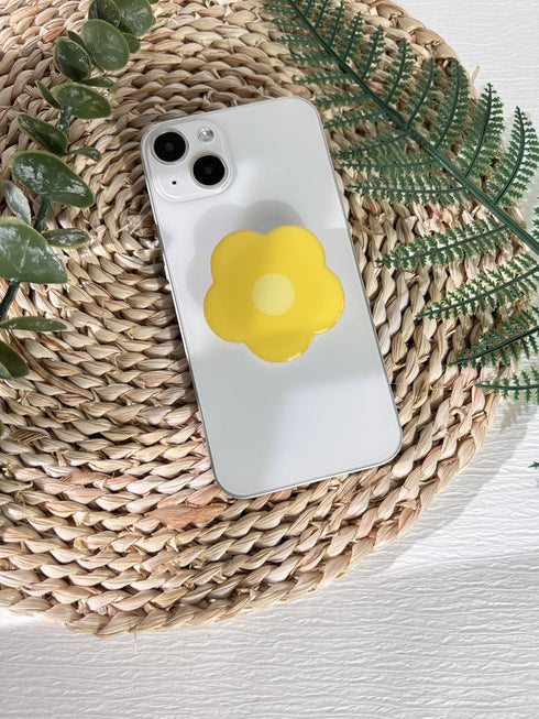 VJQ Cartoon Flowers Phone Grip Stand, Cute Clear Cell Phone Holder,Collapsible Cell Phone Accessory, Phone Charms