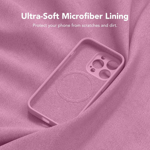 iPhone 14 Pro Case - Slim Shockproof Silicone, MagSafe Compatible, Blackcurrant, with Camera Protection & 2X Screen