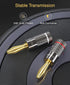BlueRigger Banana Plugs 5 Pairs / 10 pcs - Gold Plated Speaker Plugs Connector for Speaker Wire and Amplifier