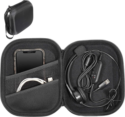 getgear Headset Case for Jabra BIZ 1500, Evolve 65, Plantronics Voyager 104, Blackwire C5220, C3220, Mpow Pro, V5.0