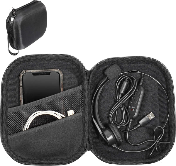 getgear Headset Case for Jabra BIZ 1500, Evolve 65, Plantronics Voyager 104, Blackwire C5220, C3220, Mpow Pro, V5.0