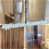 Hysenm Beige Panel Door String Curtains 39x79 Inch Soft Balls Romantic Glitter Fringe Room Divider Home Décor