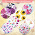 8 Pcs Phone Magnet Car Metal Plate Mount - Compatible with Magnetic Car Mounts, Replacement Sticker (Floral Style)