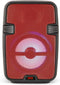 QFX BT-60-RD 4" Bluetooth Speaker with Microphone, AUX, USB Inputs, LED Party Lights, Rechargeable Portable