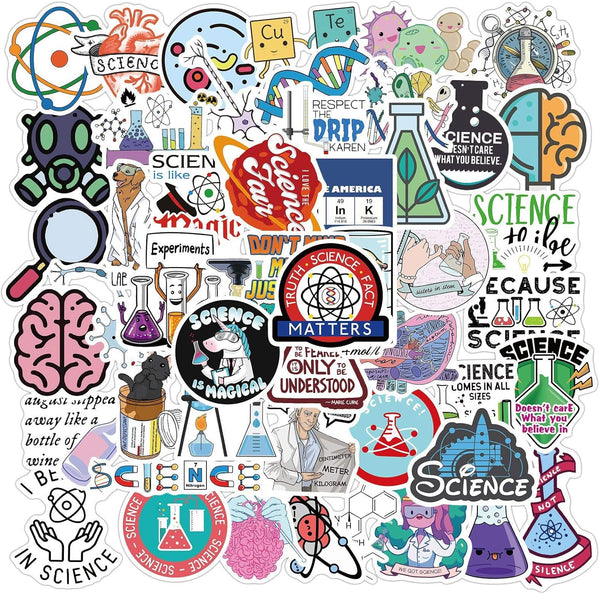 DLZJY 50PCS Funny Science Laboratory Stickers, Laboratory for Teens Adults, Physics Biology Chemistry