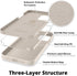 IceSword iPhone 12 Pro Max Case Stone, Light Beige Liquid Silicone Shockproof Cover, 6.7" Soft Anti-Scratch Lining