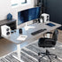 VIVO Single Monitor Desk Stand, Holds Screens up to 32 inch Regular and 38 inch Ultrawide, Adjustable Height, White,