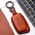 Tukellen Leather Key Fob Cover for Lexus with Keychain, Compatible with RX ES GS LS NX RS GX LX RC LC Smart Key - Brown.