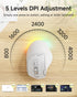 EWEADN C2 2.4G 5 4000 Ergonomic Wireless Mouse, Rechargeable Bluetooth & Dual Mode Computer Mouse with RGB, Quiet