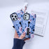 Compatible with iPhone 12 Pro Max Case, Rugged Shockproof Slim Fit Dual Layer, 3D Embossed Pink Flowers Blue Shell