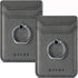 BIAJIYA RFID Blocking Card Holder for Back of Phone with Ring, Leather Stick on Wallet for iPhone/Android (Gun-Metal