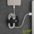 Headphone Case Cord Organizer | Earbuds Holder | Black Earphones Case Wrap Winder