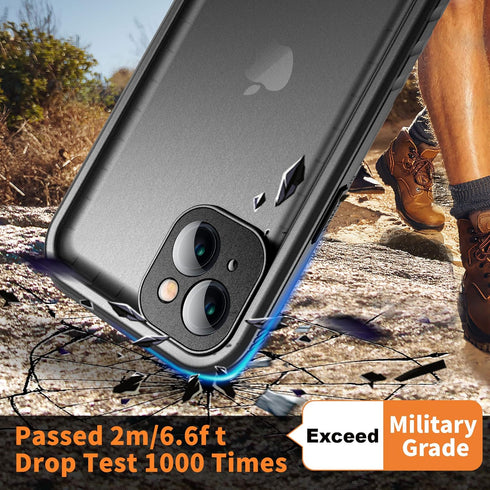 Cozycase Waterproof Case Compatible with iPhone 14 Plus - Full Body Shockproof Dustproof Dropproof with Built-in Screen