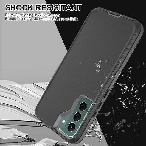 for S22 Plus Case, Samsung Galaxy S22 Plus Heavy Duty Shockproof Case with Self Healing Flexible TPU Screen Protector