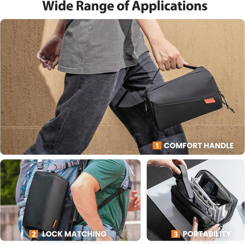 Tomat Pocket 3 Carry Bag for DJI Osmo Pocket 3, Portable Travel Case Organizer for Insta360 X4 Ace Pro