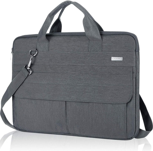LANDICI 15.6 Inch Laptop Bag Carrying Case with Shoulder Strap, Slim Waterproof Computer Sleeve Cover for MacBook Pro,