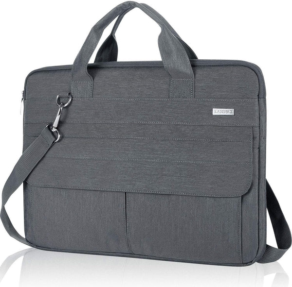 LANDICI 15.6 Inch Laptop Bag Carrying Case with Shoulder Strap, Slim Waterproof Computer Sleeve Cover for MacBook Pro,