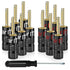 GearIT Banana Plugs for Speaker Wire, 6 Pairs, 12 Pieces, 24K Gold Plated Connectors for 12 AWG to 20 AWG