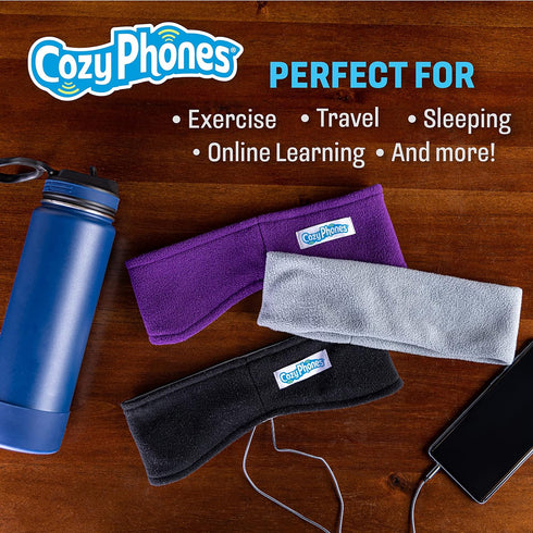 CozyPhones Sleep Headphones - Wireless Over-Ear from Ultra Thin Cool Mesh Chordless Headphones for Side Sleepers,
