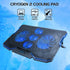 ENHANCE Cryogen Gaming Laptop Cooling Pad - Adjustable Stand for up to 17 inch Computer with 5 Quiet Fans