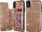 UEEBAI Case for iPhone X/XS - Premium Glitter PU Leather Wallet Cover with Card Slots, Rose Gold
