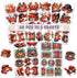 BIGZORO Pack 50 PCS Crab Stickers Print Sea Ocean Animal Waterproof Vinyl Decals Cute Items for Men Women Kids Boys