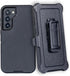 WallSkiN Heavy Duty Case for Galaxy S24 (6.2") Military Grade Drop Protection, Black/Black Holster with Clip Stand