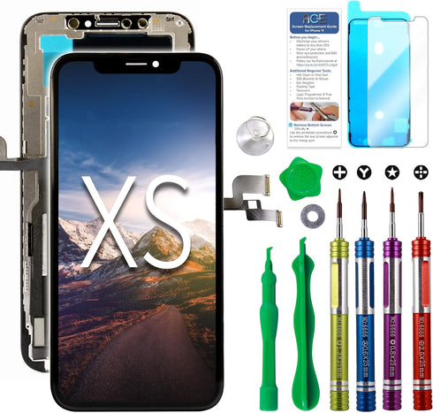 Compatible with iPhone Xs LCD Screen Replacement 5.8 inch (Model A1920, A2097, A2098, A2099, A2100) Display Digitizer