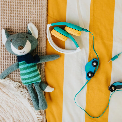 Lunii - Octave Headphones for Kids Aged 3 to 8, Foldable, Customizable, Limited Stereo Volume, Compatible with