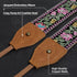 Padwa Lifestyle Embroidered Flower Camera Strap - 2" Wide Vintage Cowhide Strap for DSLR/SLR Cameras