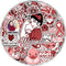 Pack 50 PCS Oral Throat Cancer Awareness Stickers, Decorative Ribbon Vinyl Decals for Survivor Fight Inspirational Label