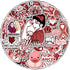 Pack 50 PCS Oral Throat Cancer Awareness Stickers, Decorative Ribbon Vinyl Decals for Survivor Fight Inspirational Label