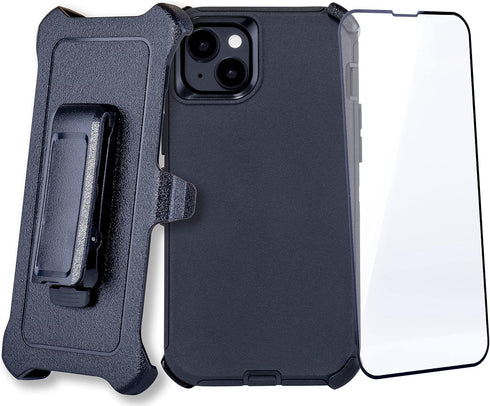WallSkiN Case for iPhone 14 (6.1") with Camera & Screen Protectors, Heavy Duty Military Grade Drop Protection
