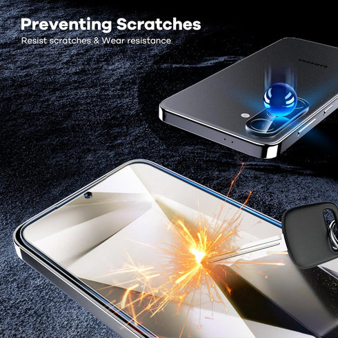 AACL Tempered Glass Screen Protector for Samsung Galaxy S24 Plus with Camera Lens Protector [9H, Anti-Scratch,