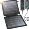 BLAVOR 10W Portable Solar Charger, Small Foldable Solar Panel with USB-C USB-A Outputs, Compatible with Cell Phone