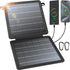 BLAVOR 10W Portable Solar Charger, Small Foldable Solar Panel with USB-C USB-A Outputs, Compatible with Cell Phone