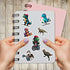 WESILY Pack 50 PCS Dinosaur Stickers Cute Kawaii Animal Vinyl Decals Waterproof Decor Party Favors Water Bottle Luggage