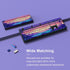 JSJT PBT Keycaps, Multi-Coloured Translucent Side Printed Keycap Set, 124 Keys Cherry Profile for Mechanical Keyboards