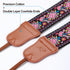 Padwa Lifestyle Pink Vintage Embroidered Camera Strap - 2" Wide Cowhide Head Camera Straps,Cotton Woven Adjustable Shoulder & Neck Strap for All DSLR Cameras,Great Gift for Men&Women Photographers
