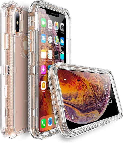 MXX Case for iPhone Xs, Heavy Duty Cover, Shockproof Protection, Hybrid TPU with Hard PC Panel