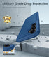 FNTCASE Samsung Galaxy S23-FE Case: Rugged Dual Layer Heavy Duty, Military Grade Shockproof, 6.4" Blue, Non-Slip