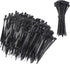 Bates 200 Pack Black 4 Inch Cable Zip Ties - Electrical Tie Wraps, Cord Ties