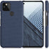 kwmobile Fabric Case for Google Pixel 5 - Hard Protective Phone Cover with Material Texture, Dark Blue