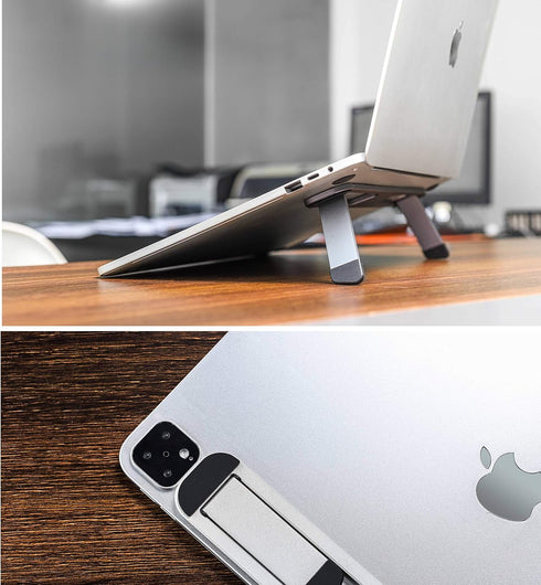 Laptop Riser for Desk, Aluminum Foldable Stand for 10”-16” Models Including MacBook, HP, and More