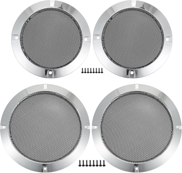 ACROPIX Universal Speaker Grills Cover Mesh for 4" and 6.5" Audio Speaker Subwoofer, Pack of 4