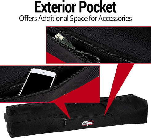 TC-27 27-Inch VidPro Padded Tripod Bag carries Long Tripods